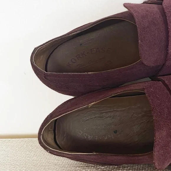 KORK EASE Bailey Leather Loafers in Cranberry Womens size 10